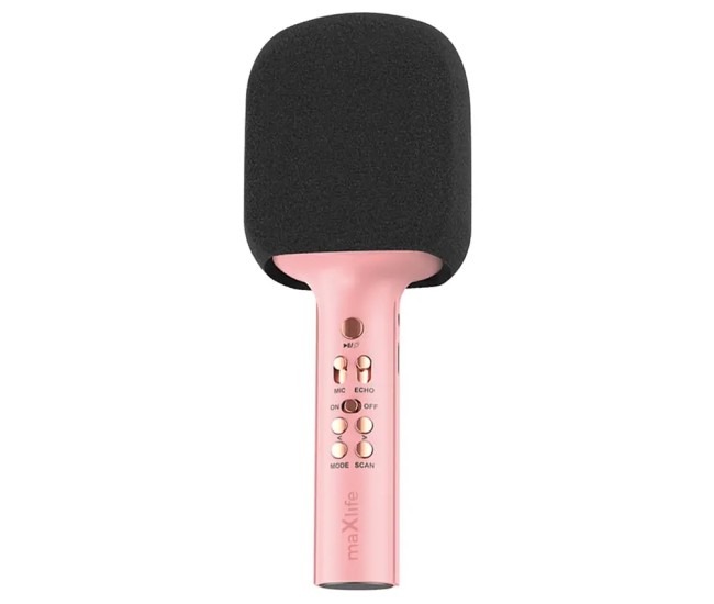 Microfon Karaoke Bluetooth cu difuzor incorporat roz maXlife MXBM-600 OEM0200494 Microfon Karaoke Bluetooth cu difuzor incorporat roz maXlife MXBM-600 OEM0200494