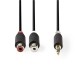Cablu audio adaptor Jack 3.5 mm Stereo tata - 2x RCA mama 0.2m Nedis Cablu audio adaptor Jack 3.5 mm Stereo tata - 2x RCA mama 0.2m Nedis