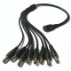 Cablu adaptor cu mufa DC 2.1x5.5 mm 1x mama la 8x tata pentru camere supraveghere Cablu adaptor cu mufa DC 2.1x5.5 mm 1x mama la 8x tata pentru camere supraveghere