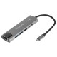 HUB 6in1 USB TYPE C - HDMI v1.4 3840x2160px 30Hz + 2x USB3.0/2.0 + 2x USB TYPE C + RJ45 Kruger&Matz