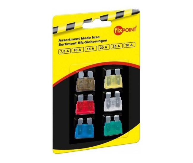 Set sigurante auto 7.5A 10A 15A 20A 25A si 30A Fixpoint 19x13mm Set sigurante auto 7.5A 10A 15A 20A 25A si 30A Fixpoint 19x13mm