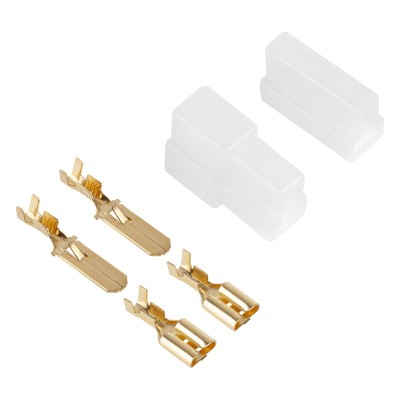 Cupla 2 contacte cu protectie papuc auto 2x tata+mama 6.3mm Cupla 2 contacte cu protectie papuc auto 2x tata+mama 6.3mm