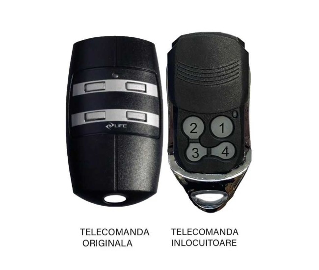 Telecomanda poarta garaj Life cu 4 canale FIDO frecventa 433.92MHz Codificare LIFE Rolling Code Baterie alcalina 12V compatibila Telecomanda poarta garaj Life cu 4 canale FIDO frecventa 433.92MHz Codificare LIFE Rolling Code Baterie alcalina 12V compatibila