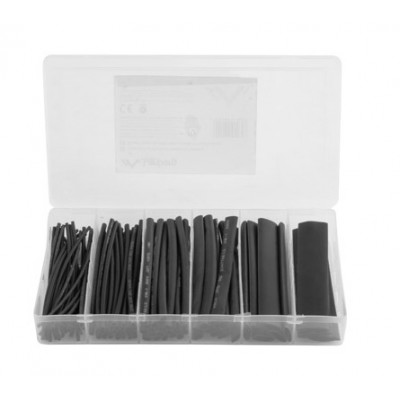 Kit tuburi retractabile 2:1 negru 6 dimensiuni 100buc Lanberg