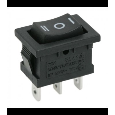 Interupator basculant 1 circuit 3 pini 6A 250V ON-OFF-ON cu retinere