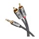 Cablu stereo premium extrem de flexibil textil 3m Jack 3.5 mm tata - 2x RCA tata negru Goobay Plus 65289 Cablu stereo premium extrem de flexibil textil 3m Jack 3.5 mm tata - 2x RCA tata negru Goobay Plus 65289