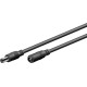 Cablu de extensie DC 5.5x2.1 mama-tata 2x0.5mm 5m 5A 120W negru Goobay 76671