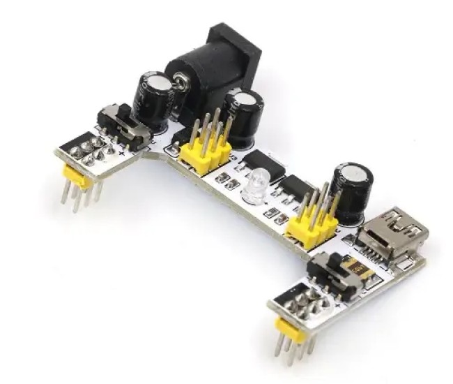 Modul sursa de alimentare mini USB /3.3V - 5V pentru breadboard BB 830 Modul sursa de alimentare mini USB /3.3V - 5V pentru breadboard BB 830