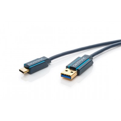 Cablu Profesional 1m USB TYPE C - USB 3.0 4.5W SuperSpeed 5Gbit/s OFC cupru aurit Clicktronic