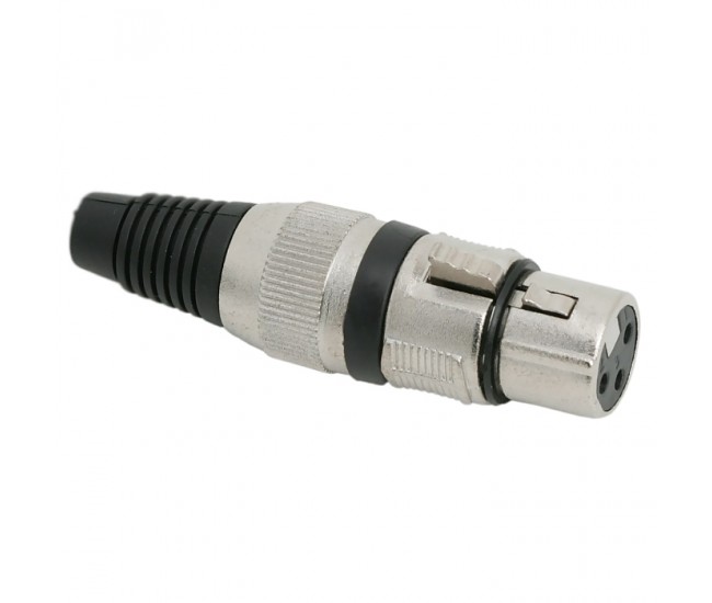 Solcu XLR 3 poli cu lipire cu fleaca de prindere protectie pentru cablu Solcu XLR 3 poli cu lipire cu fleaca de prindere protectie pentru cablu