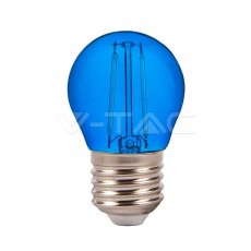 Bec LED G45 E27 2W cu filament lumina albastra V-TAC Bec LED G45 E27 2W cu filament lumina albastra V-TAC