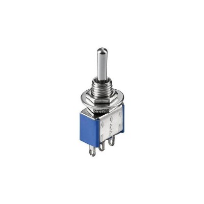 Comutator ON-OFF-ON 3 pini cu retinere 12.5x6.5x9.5mm 3A 250V MTS-1 Goobay