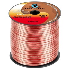 Cablu difuzor 10m OFC cupru 2x0.5mm transparent Cabletech KAB0309-10