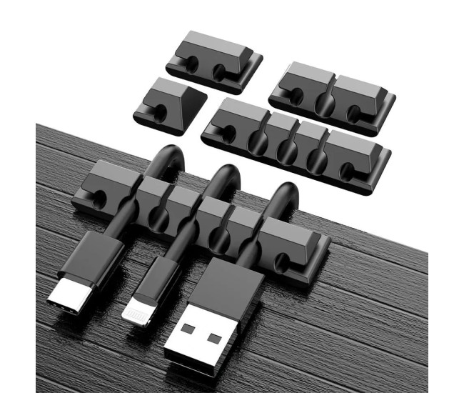 Set organizator de cabluri Well autoadeziv 5 dimensiuni 5buc negru ORG-CABLE-S0105BK-WL Set organizator de cabluri Well autoadeziv 5 dimensiuni 5buc negru ORG-CABLE-S0105BK-WL