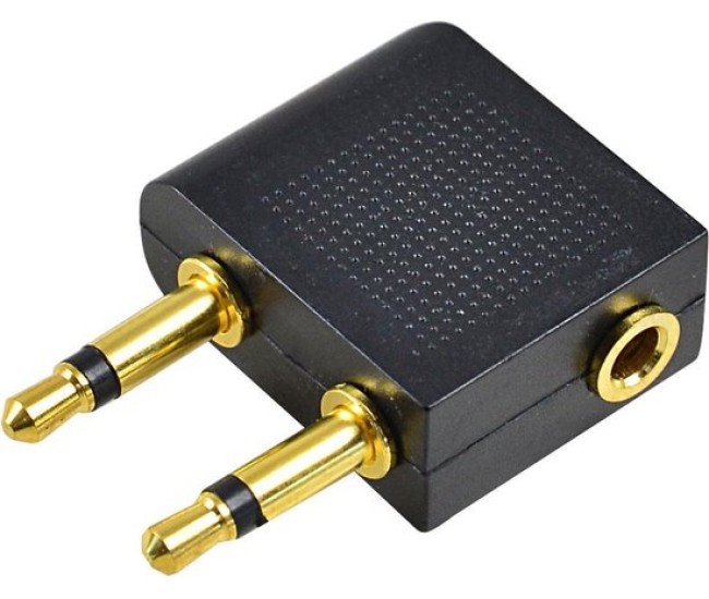 Adaptor audio casti avion 2x Jack 3.5 mm 2pin tata - 1x Jack 3.5 mm 3pin mama aurit LOGILINK CA1089 Adaptor audio casti avion 2x Jack 3.5 mm 2pin tata - 1x Jack 3.5 mm 3pin mama aurit LOGILINK CA1089