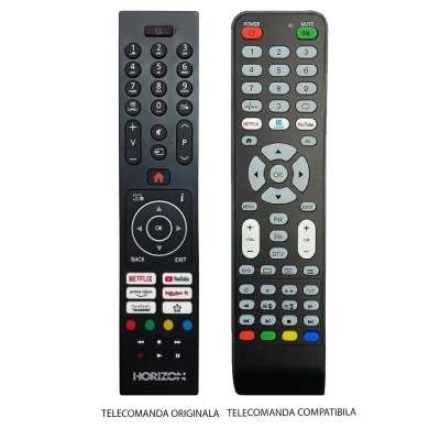 Telecomanda inlocuitoare compatibila pentru TV Horizon 32HL6330F/B (337-1/COMP) Telecomanda inlocuitoare compatibila pentru TV Horizon 32HL6330F/B (337-1/COMP)