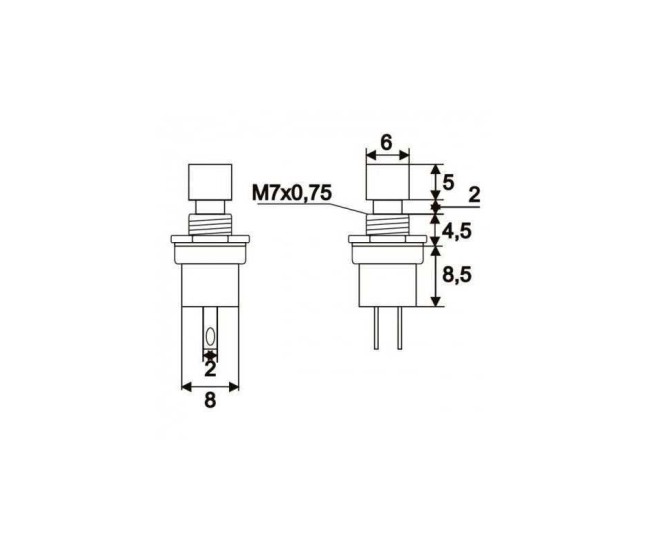 Buton 1 circuit 1.5A 250V OFF-(ON) fara retinere rosu Buton 1 circuit 1.5A 250V OFF-(ON) fara retinere rosu