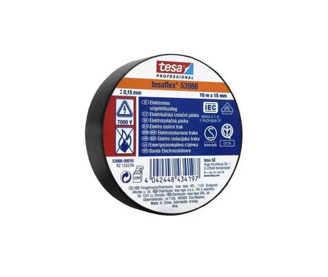 Banda izolatoare TESAFLEX 10m negru TESA T-53988-10-1 Banda izolatoare TESAFLEX 10m negru TESA T-53988-10-1