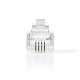 Set conectori RJ11 tata transparent 10buc NEDIS Set conectori RJ11 tata transparent 10buc NEDIS