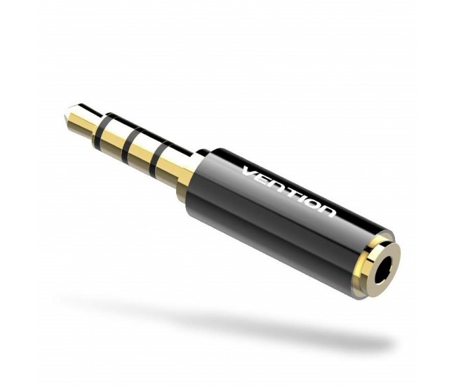 Adaptor Jack 2.5 mm mama 4 pini - Jack 3.5 mm mufa tata 4 pini metal aurit VENTION BFBB0 Adaptor Jack 2.5 mm mama 4 pini - Jack 3.5 mm mufa tata 4 pini metal aurit VENTION BFBB0