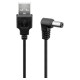 Cablu USB - DC 5.5 x 2.5 mm 90 grade 1.5m negru Goobay 55156