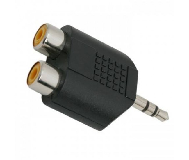 Adaptor Jack 3.5 mm stereo la 2x RCA mama Goobay Adaptor Jack 3.5 mm stereo la 2x RCA mama Goobay