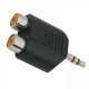 Adaptor Jack 3.5 mm stereo la 2x RCA mama Goobay Adaptor Jack 3.5 mm stereo la 2x RCA mama Goobay