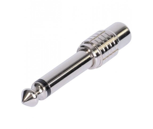 Adaptor JACK 6.35 mm tata - RCA mama MONO metal BST 18-5584 Adaptor JACK 6.35 mm tata - RCA mama MONO metal BST 18-5584