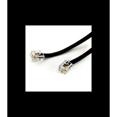 Cablu telefon RJ11 6P4C negru 2m EDC