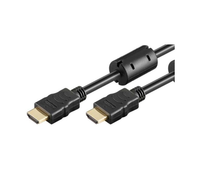 Cablu HDMI V2.0 - HDMI V2.0 15m cu Ethernet ferita 4K Ultra HD 2160p 60Hz eARC Goobay Cablu HDMI V2.0 - HDMI V2.0 15m cu Ethernet ferita 4K Ultra HD 2160p 60Hz eARC Goobay