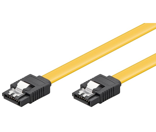 Cablu de date SATA III 6Gbit/s SATA L - SATA L 0.7m galben Goobay Cablu de date SATA III 6Gbit/s SATA L - SATA L 0.7m galben Goobay