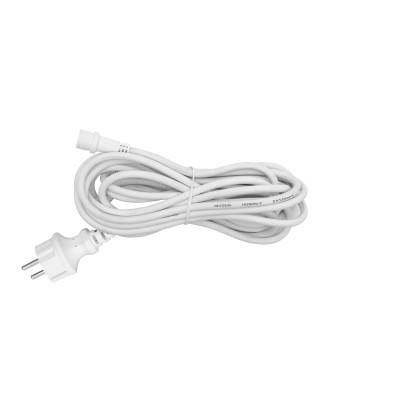 Cablu de conectare la retea 5m alb pentru instalatii luminoase Home KSHW5