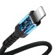 Adaptor audio Lightning tata - JACK 3.5 mm mama 10cm negru BWOO BO-BZ48