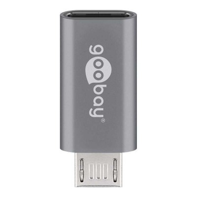 Adaptor USB Type C mama la micro USB 2.0 Tip B tata gri Goobay