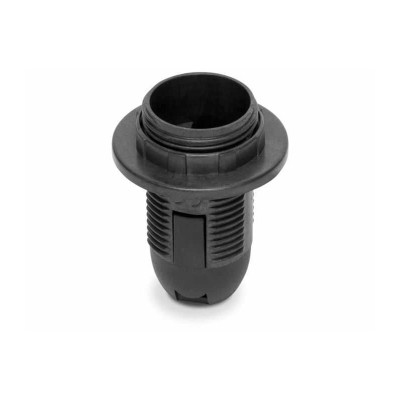 Dulie E14 plastic negru cu inel OE-14K Plastrol