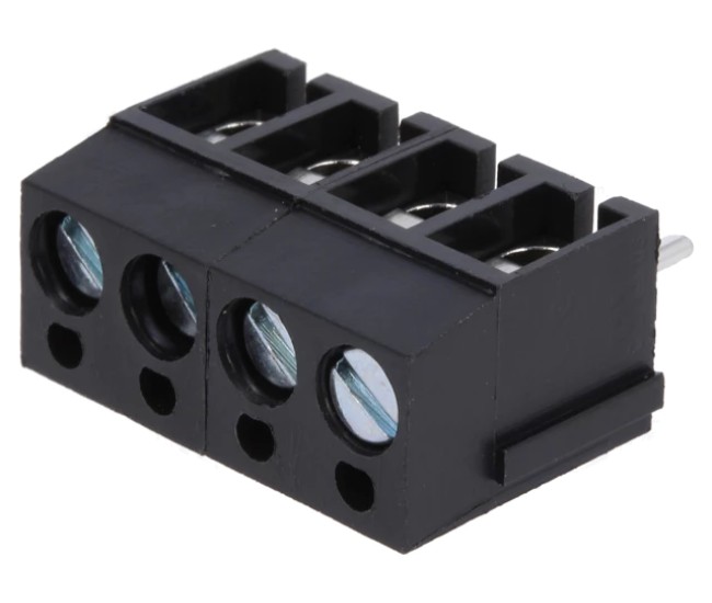 Regleta 4 contacte de conexiuni placa PCB in unghi 90 5mm 4 piste max.2.5mm2 negru DEGSON ELECTRONICS DG300-5.0-04P-13-00AH Regleta 4 contacte de conexiuni placa PCB in unghi 90 5mm 4 piste max.2.5mm2 negru DEGSON ELECTRONICS DG300-5.0-04P-13-00AH