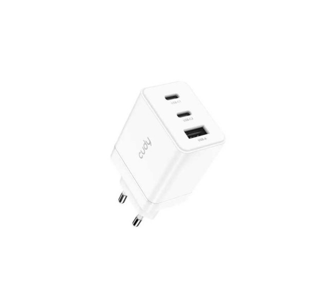 Incarcator retea Cudy CH67 2x USB-C PD CH67_EU V1.0 1x QC 18W GaN alb Incarcator retea Cudy CH67 2x USB-C PD CH67_EU V1.0 1x QC 18W GaN alb