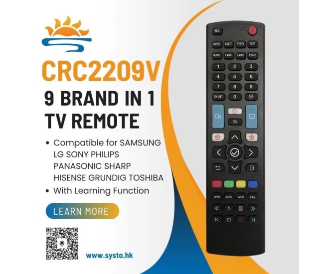 Telecomanda universala LED LCD TV SAMSUNG /LG /SONY /PHILIPS /PANASONIC /SHARP /TOSHIBA /HISENSE /GRUNDIG CRC2209V (572) Telecomanda universala LED LCD TV SAMSUNG /LG /SONY /PHILIPS /PANASONIC /SHARP /TOSHIBA /HISENSE /GRUNDIG CRC2209V (572)