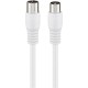 Cablu COAXIAL TV antena 5m mama-tata 75 ohm clasa A 85DB Dublu ecranat CCS alb 66616 Goobay Cablu COAXIAL TV antena 5m mama-tata 75 ohm clasa A 85DB Dublu ecranat CCS alb 66616 Goobay