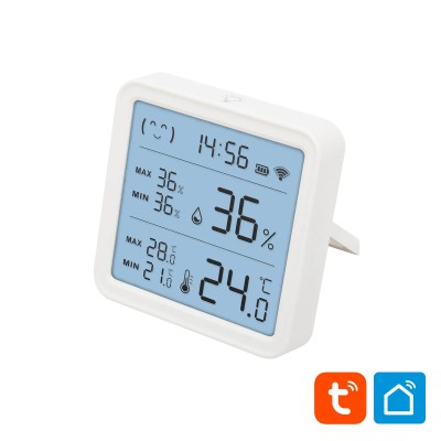 Termometru /higrometru /ceas WiFi inteligent Tuya 3xAAA Home HSTHC Termometru /higrometru /ceas WiFi inteligent Tuya 3xAAA Home HSTHC