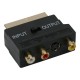 Adaptor 3x RCA si S-vhs la Scart tata aurit Adaptor 3x RCA si S-vhs la Scart tata aurit