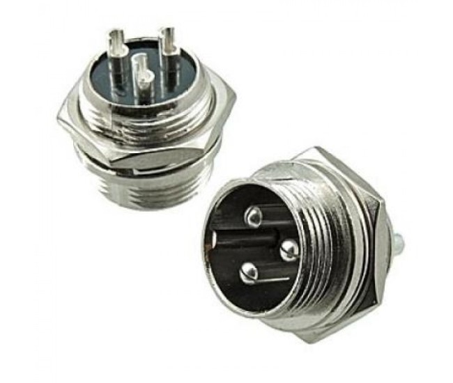 Conector MICROFON MARE 3 Pini set Mama+Tata 20 mm