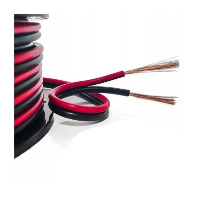 Cablu difuzor cupru 2x1.5mm rosu/negru Cabletech KAB0385