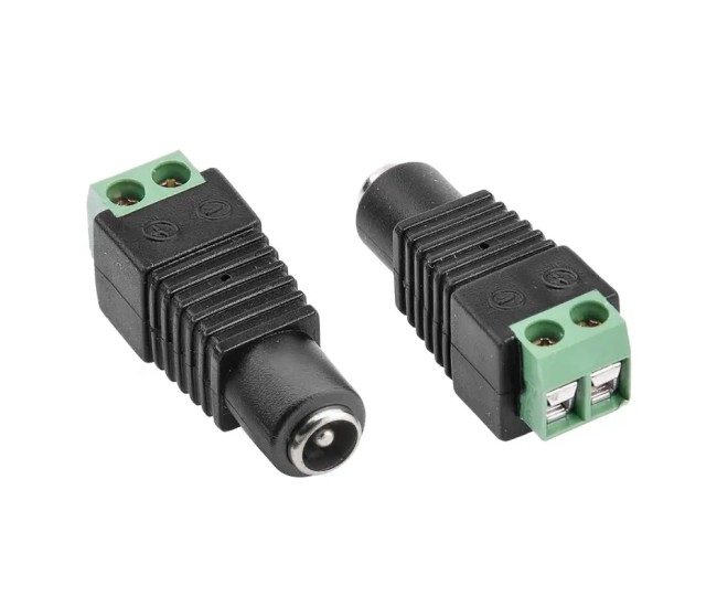 Set 10 mufe alimentare DC 2.1x5.5mm mama cu prindere rapida cu surub regleta GNI0510-10 Set 10 mufe alimentare DC 2.1x5.5mm mama cu prindere rapida cu surub regleta GNI0510-10