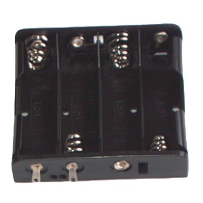 Suport baterii 4x AA cu contacte pentru lipire Suport baterii 4x AA cu contacte pentru lipire