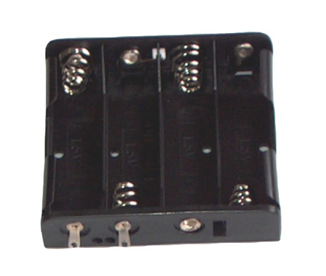 Suport baterii 4x AA cu contacte pentru lipire