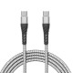 Cablu de date USC Type C - USB Type C alb 1m delight Cablu de date USC Type C - USB Type C alb 1m delight