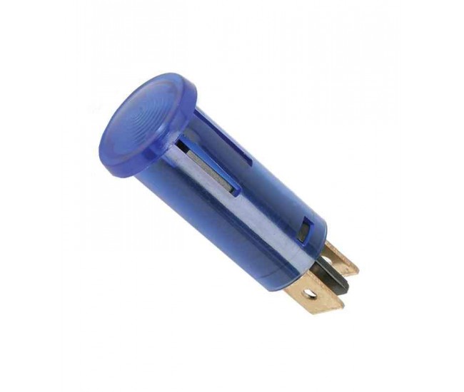 Lumina de semnal 39x12 mm 230V lumina albastra LED terminal 6.3mm 07920KE Lumina de semnal 39x12 mm 230V lumina albastra LED terminal 6.3mm 07920KE