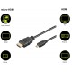 Cablu Micro HDMI - HDMI 1.5m V2.0 HDTV cu ethernet GOOBAY Cablu Micro HDMI - HDMI 1.5m V2.0 HDTV cu ethernet GOOBAY