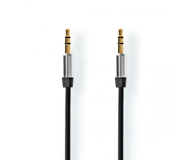 Cablu Audio Stereo Nedis Jack 3.5 mm - 3.5 mm 1m negru Cablu Audio Stereo Nedis Jack 3.5 mm - 3.5 mm 1m negru